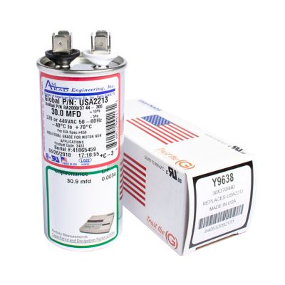 AmRad USA2213, Run Capacitor, 30 MFD, 440V, Round