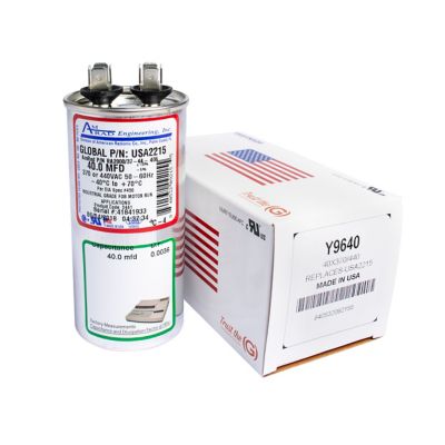 AmRad USA2215, Run Capacitor, 40 MFD, 440V, Round