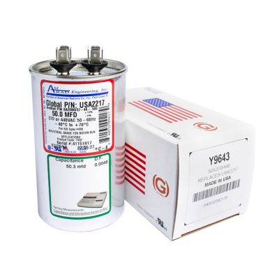 AmRad USA2217, Run Capacitor, 50 MFD, 440V, Round