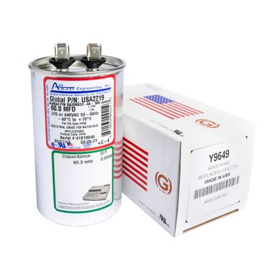 AmRad USA2219, Run Capacitor, 60 MFD, 440V, Round