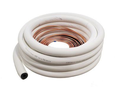 JMF 061212500H, 3/8"L x 3/4"S x 3/4" Wall x 50', EZ-PULL Insulated Lineset, Plain End, White