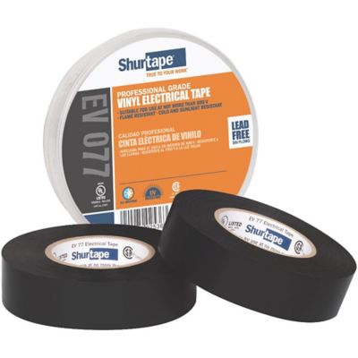 Shurtape 104706, EV 77B Professional Grade Electrical Tape, 3/4" x 66', Black