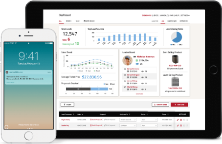LennoxPros sales and lead dashboard